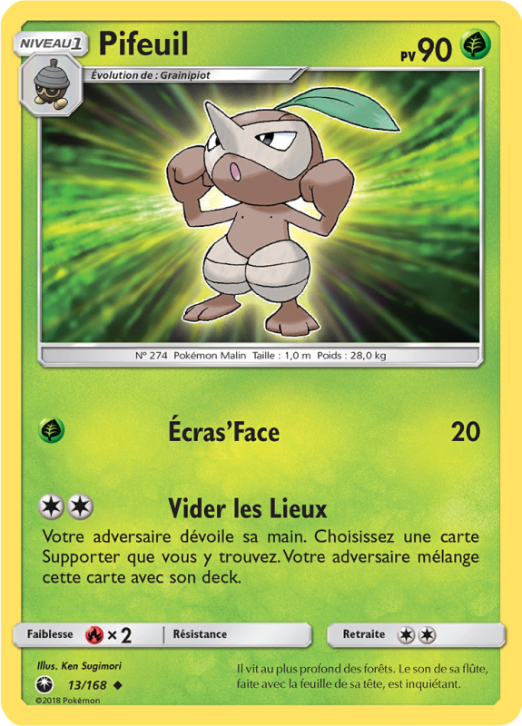 Carte Pokémon Pifeuil 13/168 Peu commune Tempête Céleste