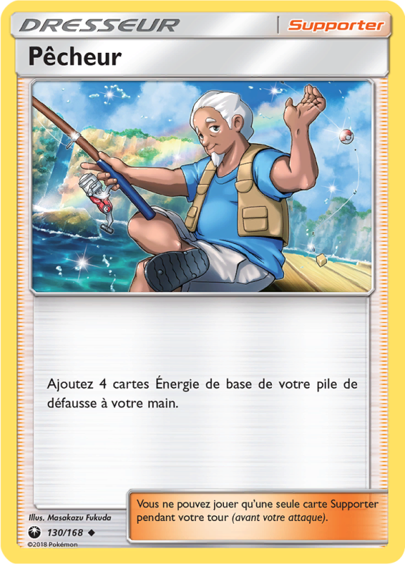 Carte Pokémon Pêcheur 130/168 Peu commune Tempête Céleste