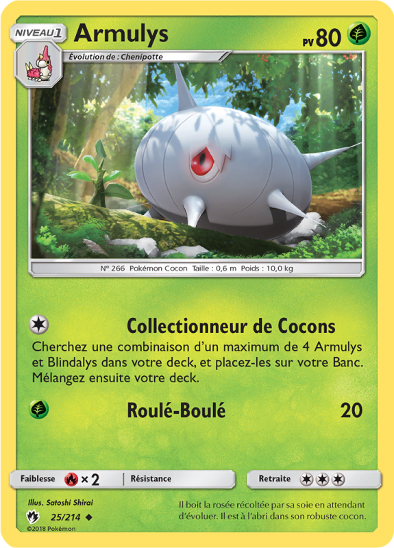 Carte Pokémon Armulys 25/214 Peu commune Tonnerre Perdu