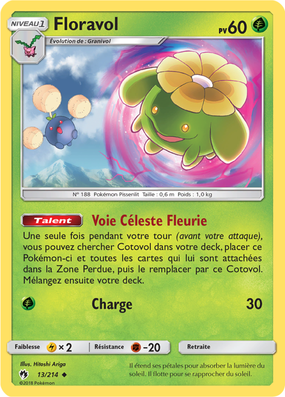 Carte Pokémon Floravol 13/214 Peu commune Tonnerre Perdu