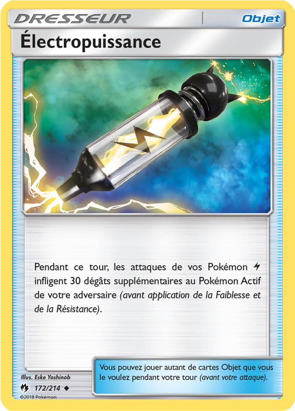 Carte Pokémon Électropuissance 172/214 Peu commune Tonnerre Perdu