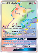 Carte Pokémon Mimiqui-GX 226/214 Rainbow Tonnerre Perdu