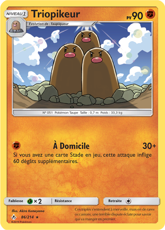 Carte Pokémon Triopikeur 86/214 Rare Alliance Infaillible