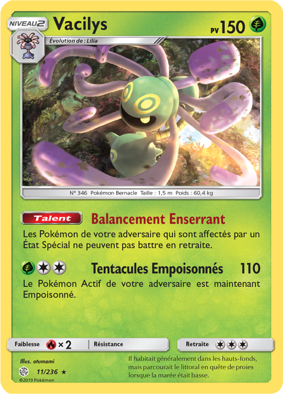 Carte Pokémon Vacilys 11/236 Rare Éclipse Cosmique
