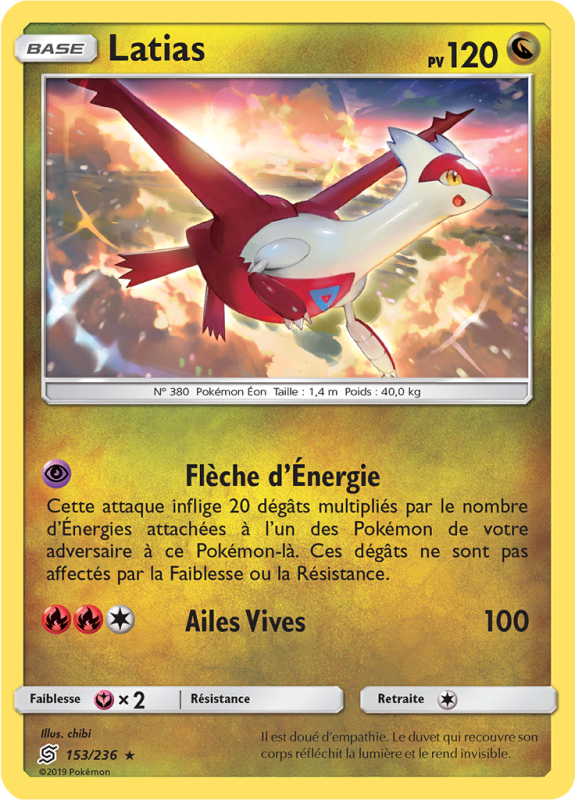 Carte Pokémon Latias 153/236 Rare Harmonie des Esprits