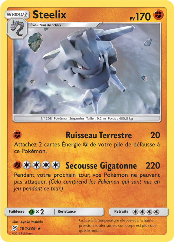 Carte Pokémon Steelix 104/236 Rare Harmonie des Esprits