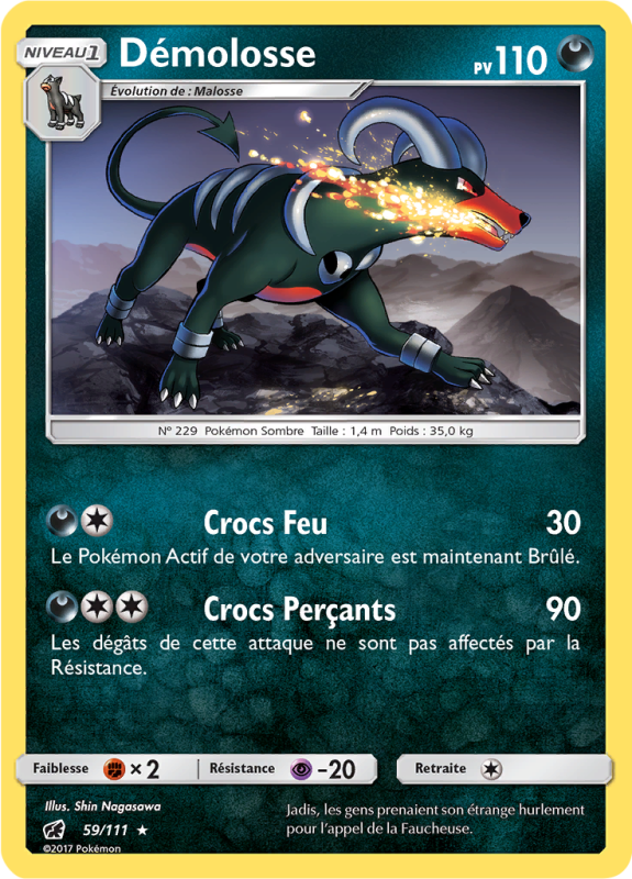 Carte Pokémon Démolosse 59/111 Rare Invasion Carmin