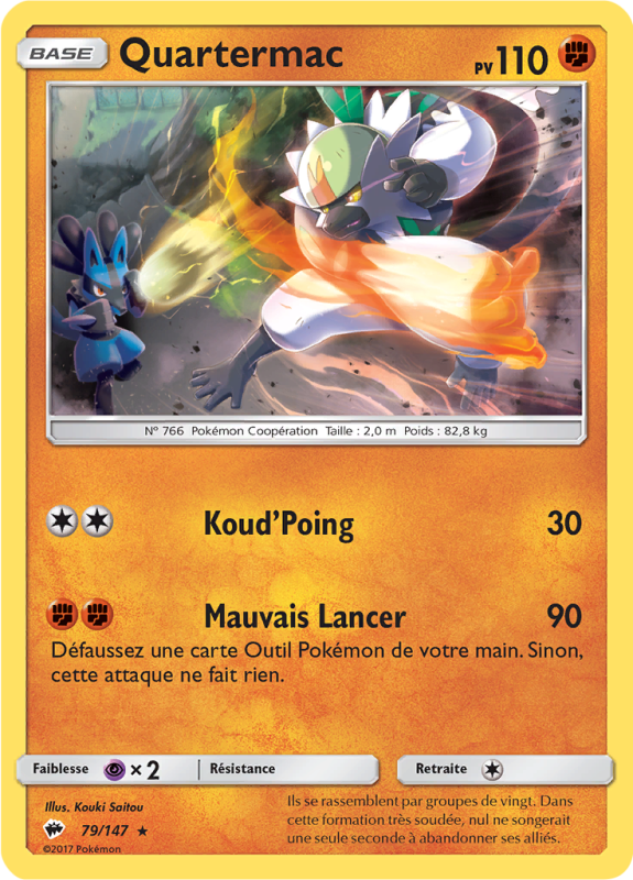 Carte Pokémon Quartermac 79/147 Rare Ombres Ardentes