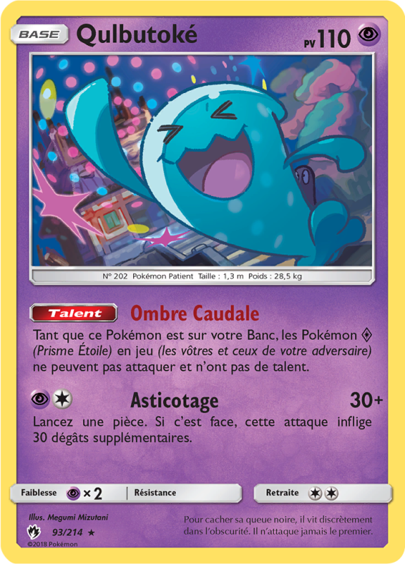 Carte Pokémon Qulbutoké 93/214 Rare Tonnerre Perdu
