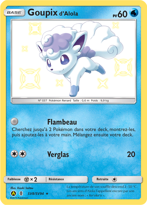Carte Pokémon Goupix d'Alola SV8/SV94 Ultra Rare Destinées Occultes