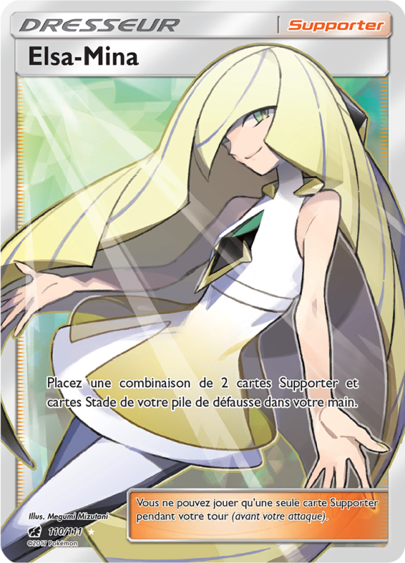 Carte Pokémon Elsa-Mina 110/111 Ultra Rare Invasion Carmin