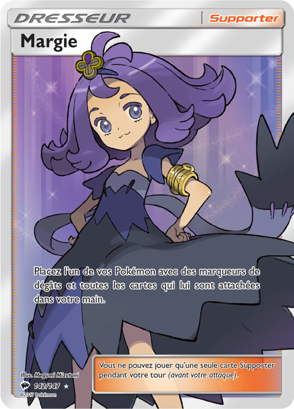 Carte Pokémon Margie 142/147 Ultra Rare Ombres Ardentes
