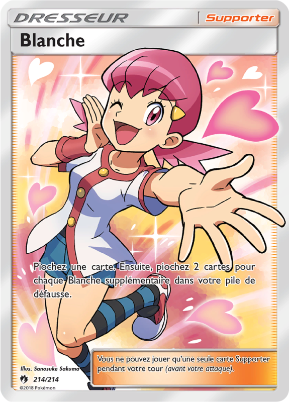 Carte Pokémon Blanche 214/214 Ultra Rare Tonnerre Perdu