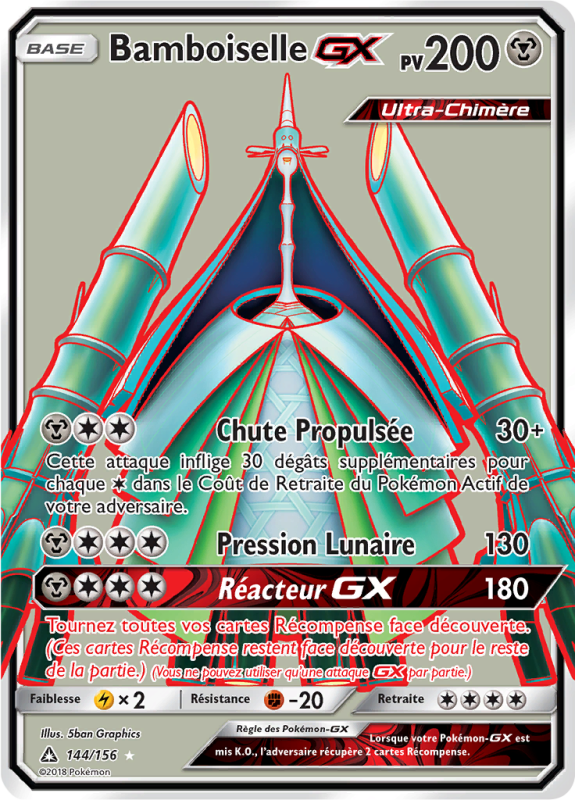 Carte Pokémon Bamboiselle-GX 144/156 Ultra Rare Ultra-Prisme
