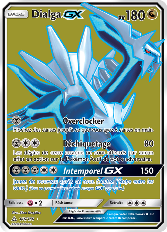 Carte Pokémon Dialga-GX 146/156 Ultra Rare Ultra-Prisme