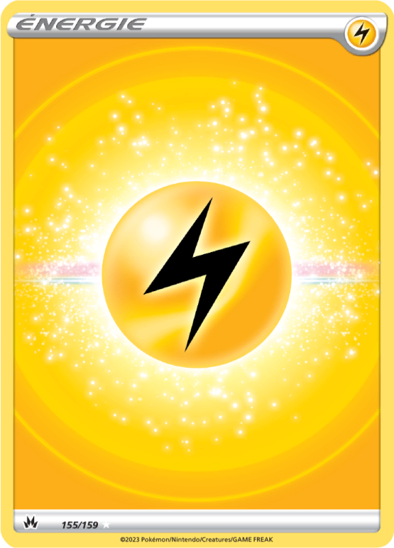 Carte Pokémon Énergie Électrique de base 155/159 Ultra Rare Zénith Suprême