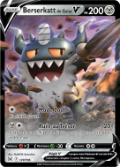 Carte Pokémon Berserkatt de Galar-V 129/196 Ultra Rare Origine Perdue