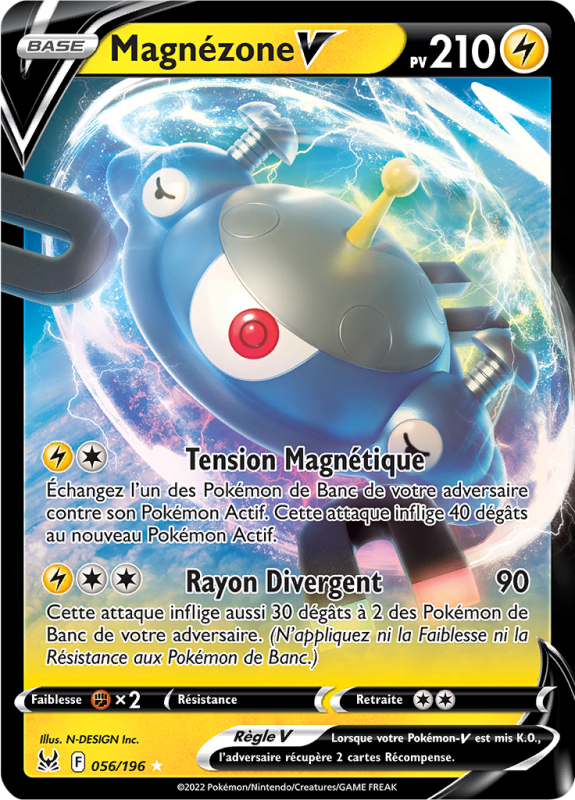 Carte Pokémon Magnézone-V 056/196 Ultra Rare Origine Perdue