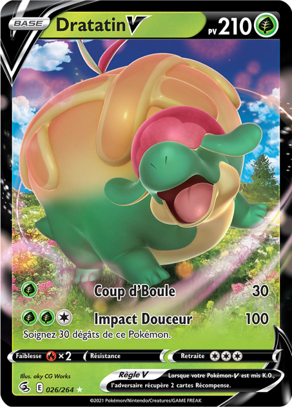 Carte Pokémon Dratatin-V 026/264 Ultra Rare Poing de Fusion