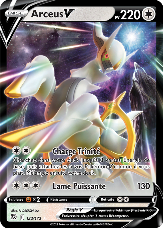 Carte Pokémon Arceus-V 122/172 Ultra Rare Stars Étincelantes