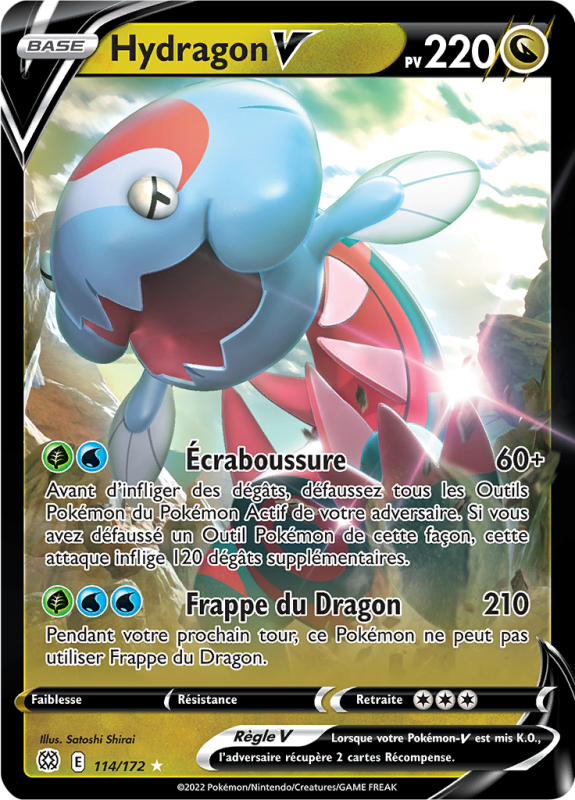 Carte Pokémon Hydragon-V 114/172 Ultra Rare Stars Étincelantes