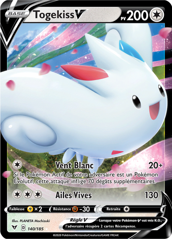 Carte Pokémon Togekiss-V 140/185 Ultra Rare Voltage Éclatant