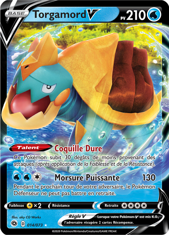 Carte Pokémon Torgamord-V 014/073 Ultra Rare La Voie du Maître