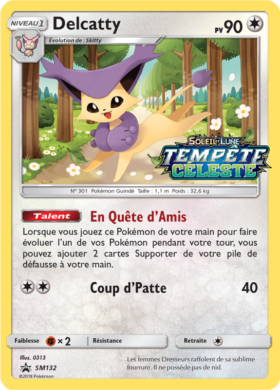 Carte Pokémon Delcatty SM132 Promo SM