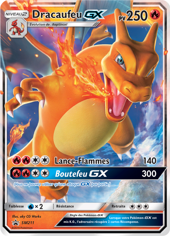 Carte Pokémon Dracaufeu-GX SM211 Promo SM