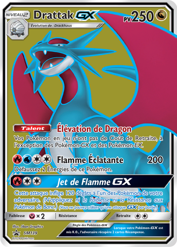 Carte Pokémon Drattak-GX SM139 Promo SM