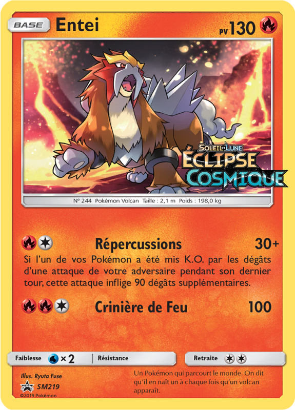 Carte Pokémon Entei SM219 Promo SM