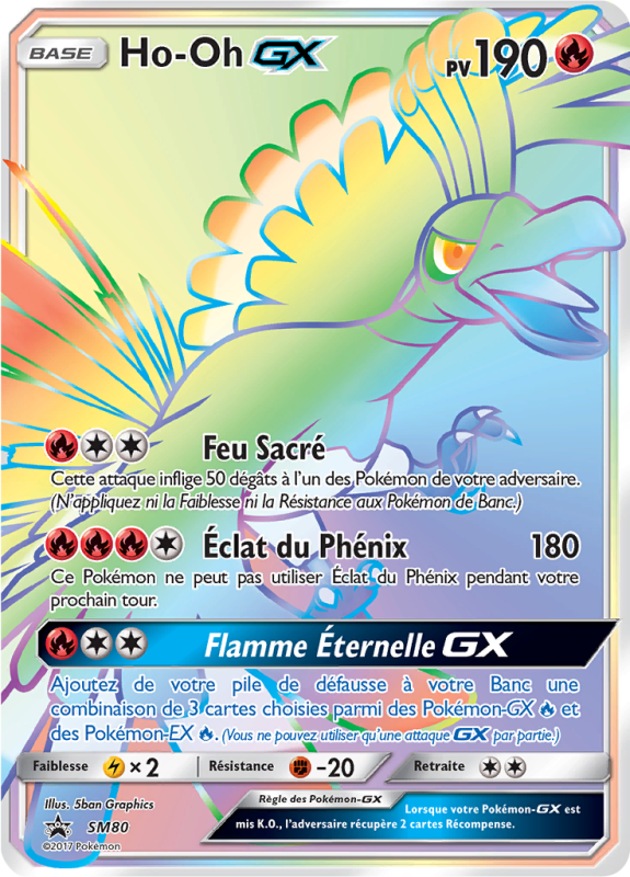 Carte Pokémon Ho-Oh-GX SM80 Promo SM