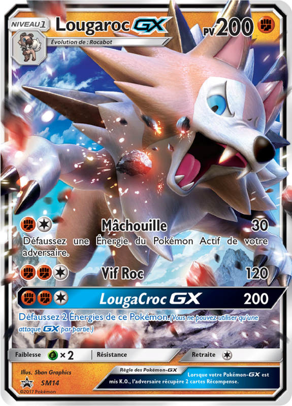 Carte Pokémon Lougaroc-GX SM14 Promo SM