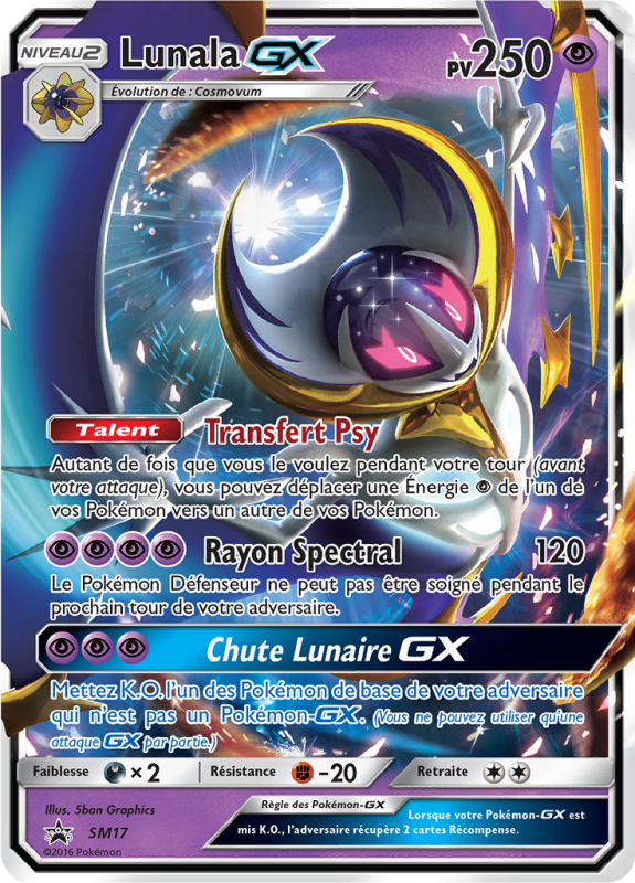 Carte Pokémon Lunala-GX SM17 Promo SM
