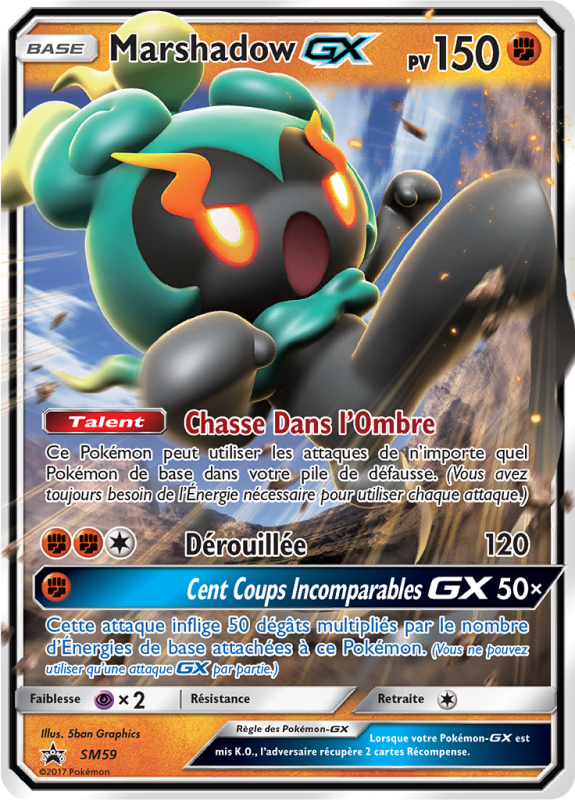 Carte Pokémon Marshadow-GX SM59 Promo SM