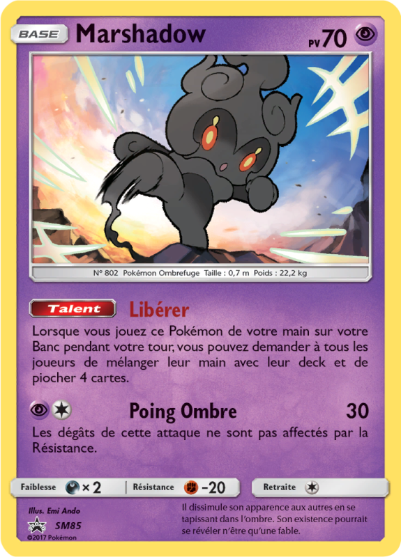 Carte Pokémon Marshadow SM85 Promo SM