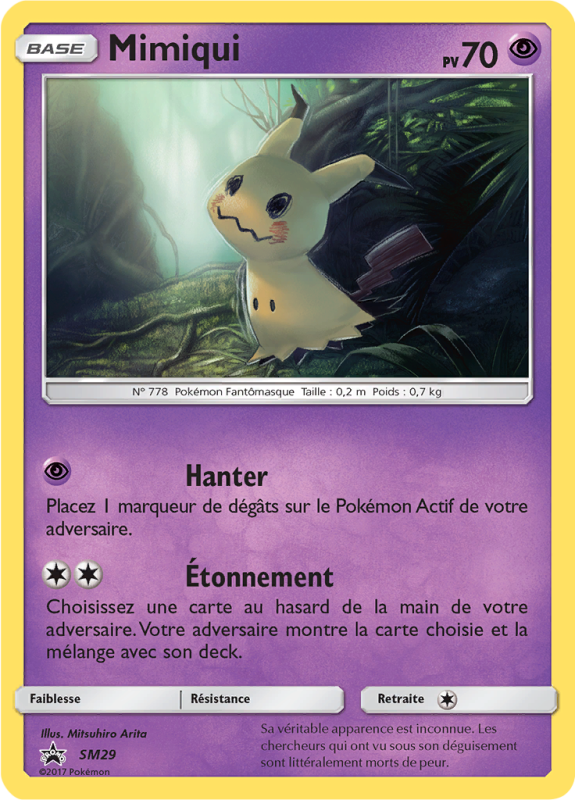 Carte Pokémon Mimiqui SM29 Promo SM