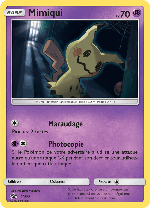 Carte Pokémon Mimiqui SM99 Promo SM