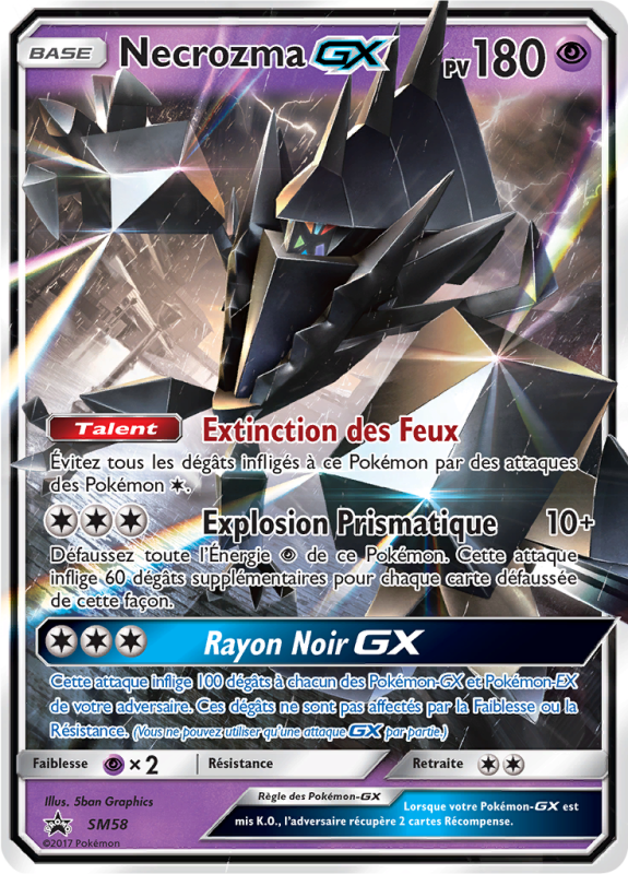 Carte Pokémon Necrozma-GX SM58 Promo SM