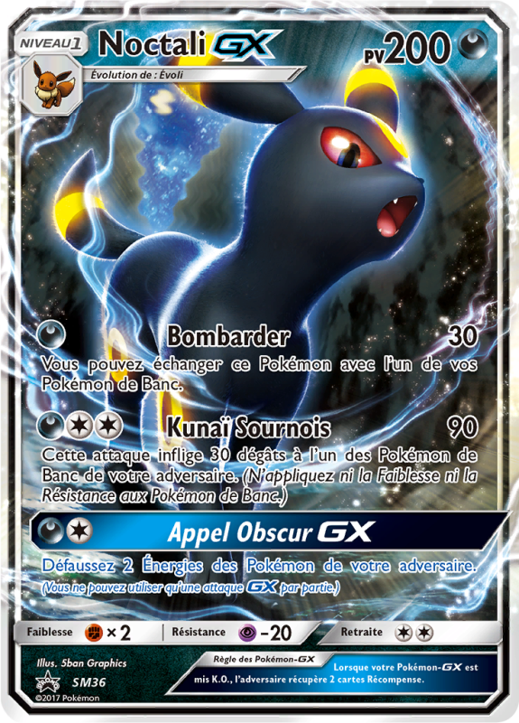 Carte Pokémon Noctali-GX SM36 Promo SM
