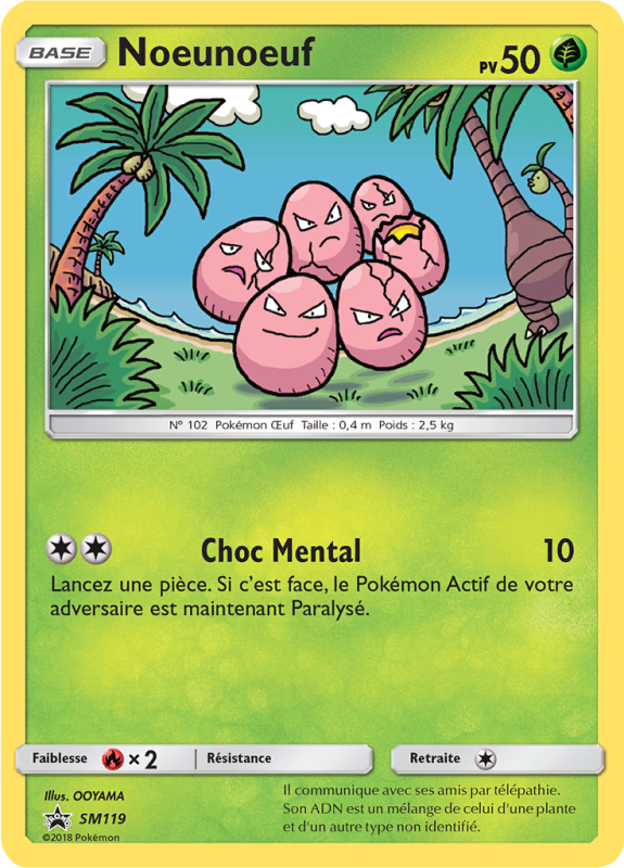 Carte Pokémon Noeunoeuf SM119 Promo SM