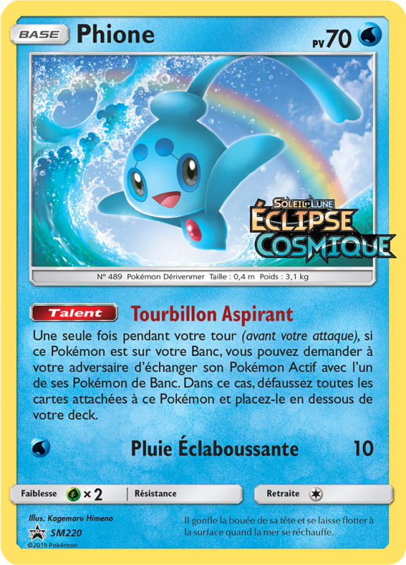 Carte Pokémon Phione SM220 Promo SM