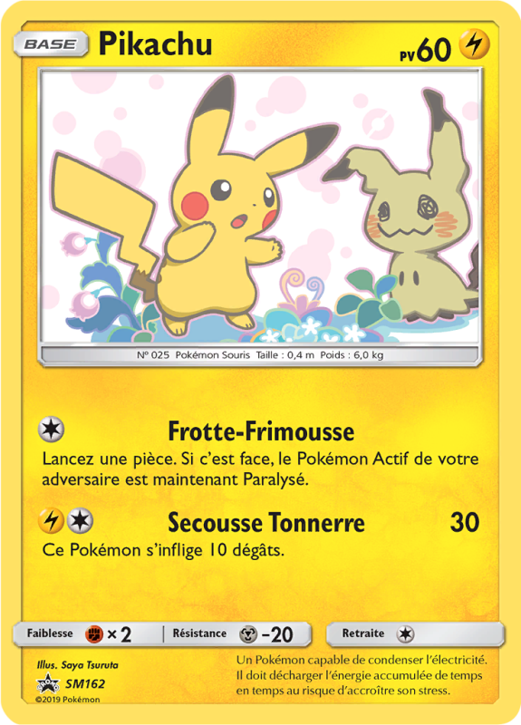 Carte Pokémon Pikachu SM162 Promo SM