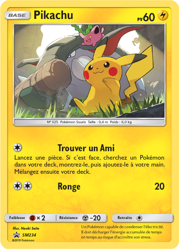 Carte Pokémon Pikachu SM234 Promo SM