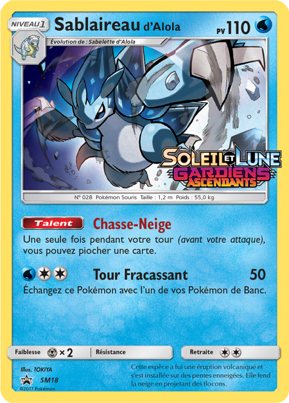 Carte Pokémon Sablaireau d'Alola SM18 Promo SM