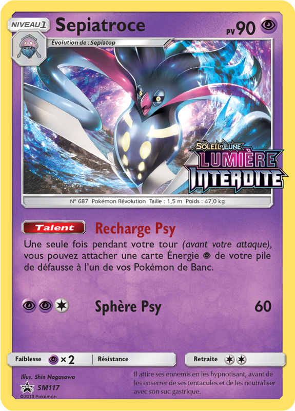 Carte Pokémon Sepiatroce SM117 Promo SM