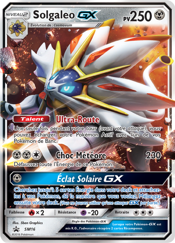 Carte Pokémon Solgaleo-GX SM16 Promo SM