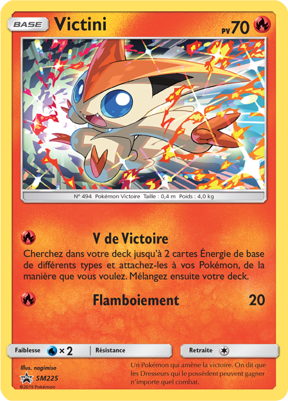 Carte Pokémon Victini SM225 Promo SM