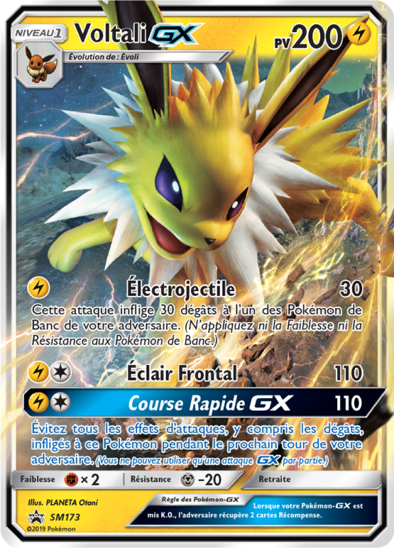 Carte Pokémon Voltali-GX SM173 Promo SM