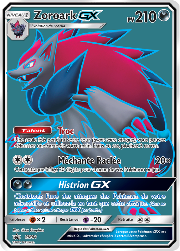 Carte Pokémon Zoroark-GX SM84 Promo SM